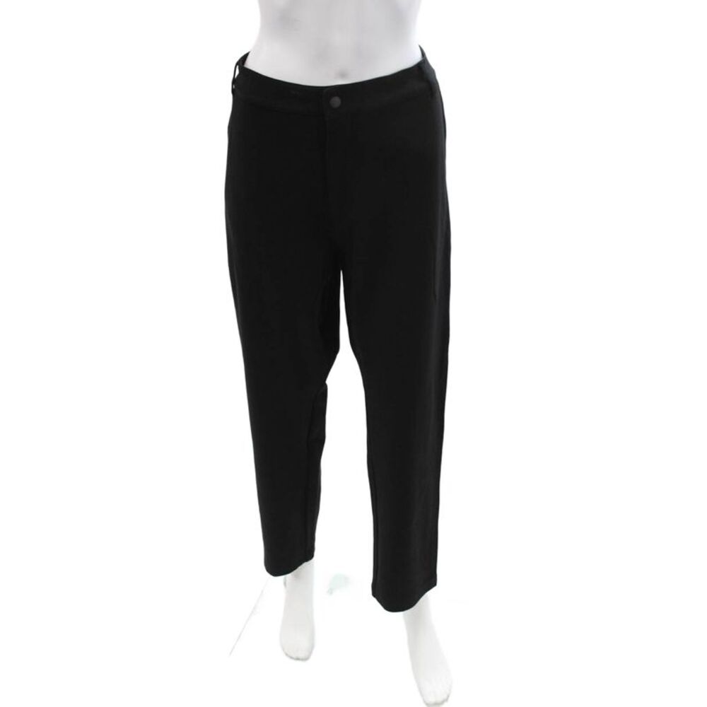 Beta Brand Mens Ankle Dress Pants Black Rayon Nylon Spandex Size 36